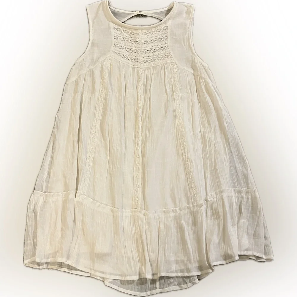 Baevely Chic Cream Sleeveless Mini Dress - Picture 1 of 7